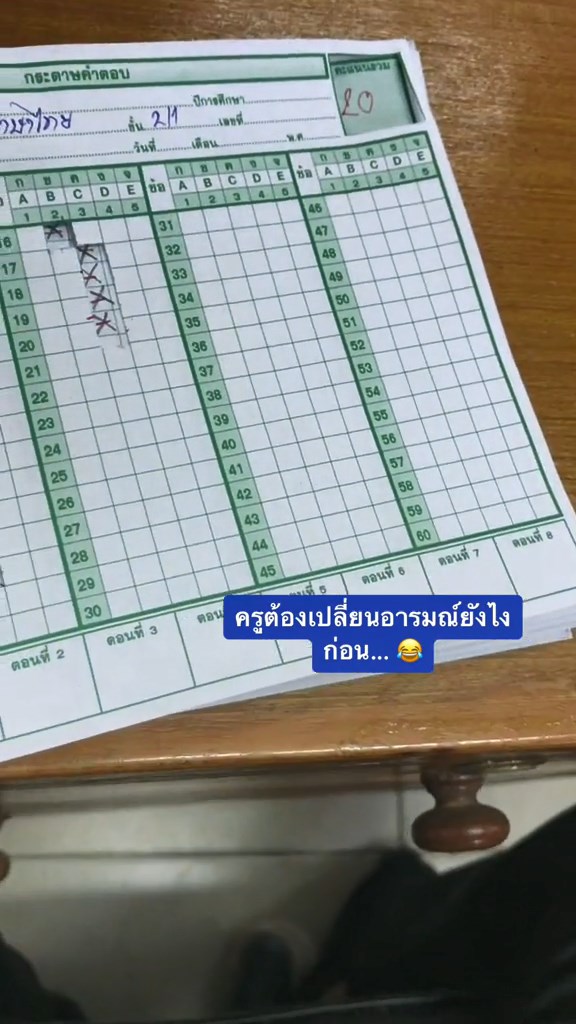 ตอบผิดทุกข้อ